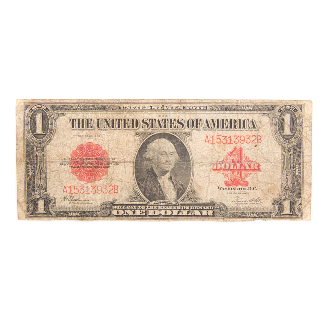 Appraisal: US Large US Note Red Seal VG FR- Large Size