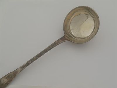 Appraisal: A th century French soup ladle initialled DB maker's mark