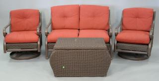 Appraisal: Four piece Martha Living set with loveseat two swivel rockers