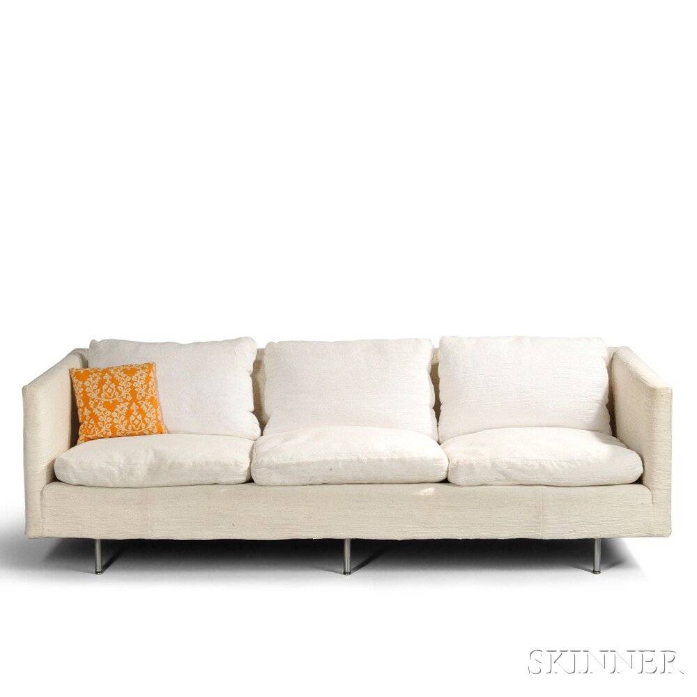 Appraisal: Ben Thompson for Design Research Sofa Haitian cotton tubular steel