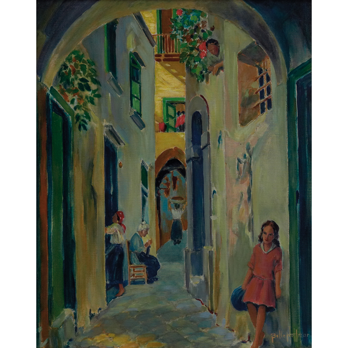 Appraisal: Belle Hoffman American - Archway c oil on canvas x