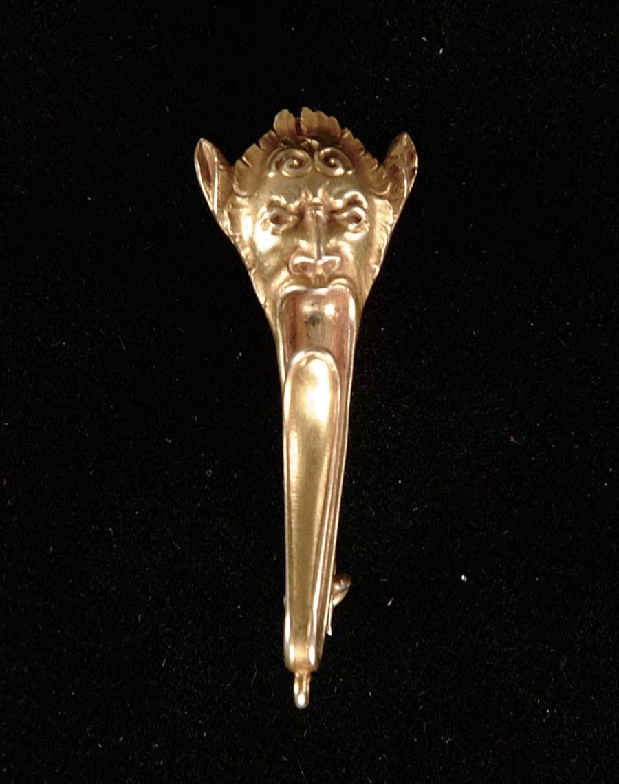 Appraisal: K GOLD WATCH PIN Wonderful little watch pin has interesting