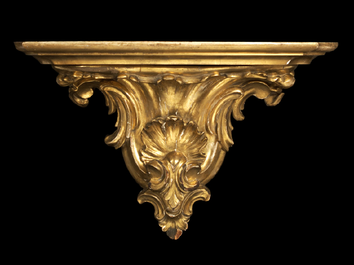 Appraisal: Large Rococo Revival Giltwood Bracket Shelf fourth quarter th century