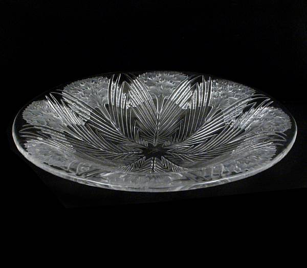 Appraisal: A Lalique molded glass coupe Oeillets Marcilac model first introduced