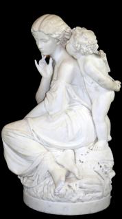 Appraisal: Giovanni Battista Lombardi Rivelazione d'Amore I Carved white marble group