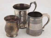 Appraisal: A mixed lot comprising a silver mug hallmarked London a