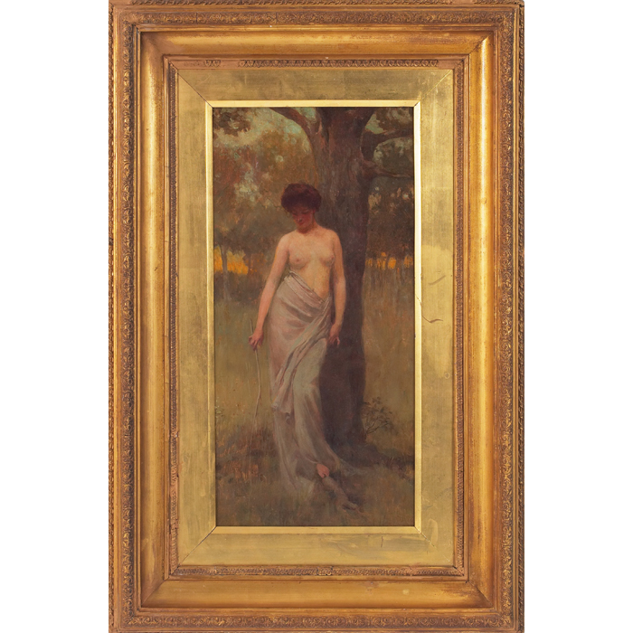 Appraisal: Artist Unknown American th century ''Standing Nude '' c oil