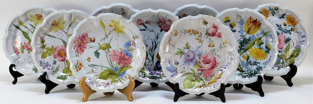 Appraisal: PC C French Painted Faience Tin Glaze Plates France th