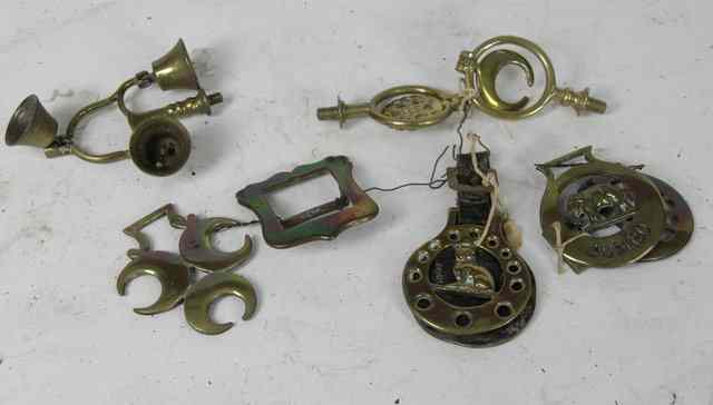 Appraisal: Sundry loose horse brasses horse brass bells etc