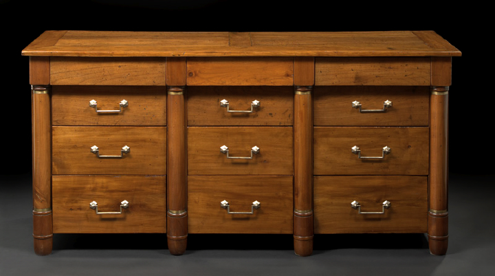 Appraisal: Provincial Empire-Style Cherrywood Dresser second quarter th century the banded