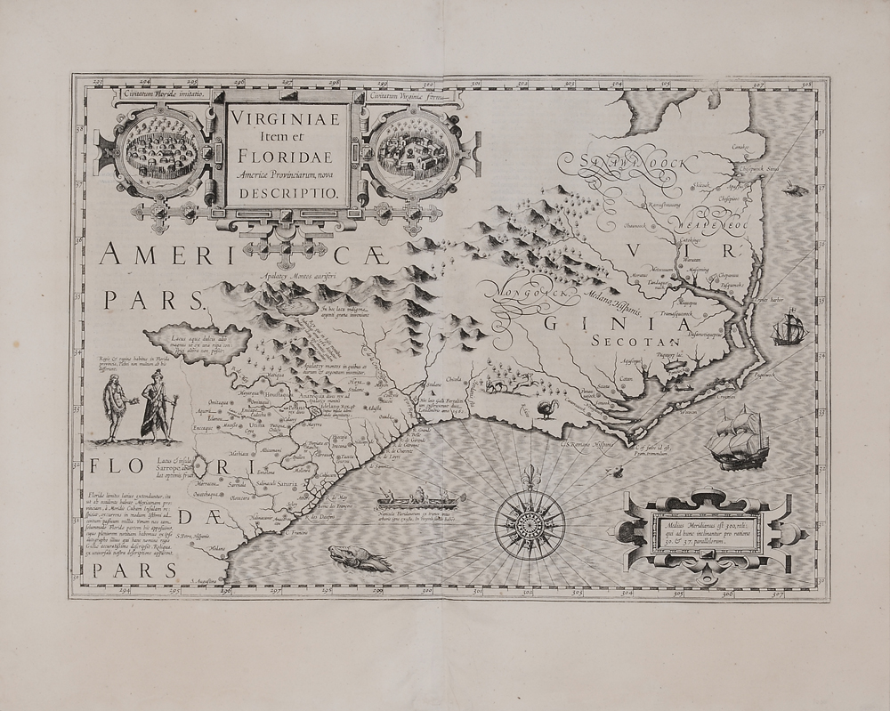 Appraisal: Map of the Southeast After John White th century Viriginiae