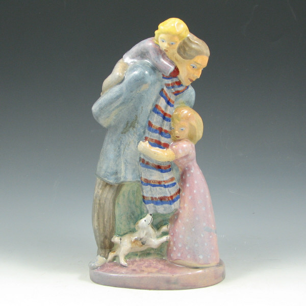 Appraisal: Edris Eckhardt decorated figure of characters from A Christmas Carol