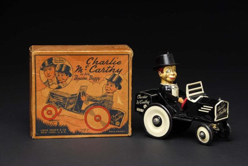 Appraisal: Tin Marx Charlie McCarthy Car Wind-Up Toy Description American Working