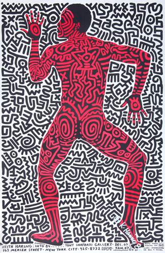 Appraisal: Keith Haring American - two posters Playboy four color offset