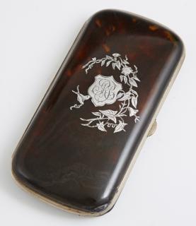 Appraisal: English Tortoise Shell Pocket Cigar Case late t English Tortoise