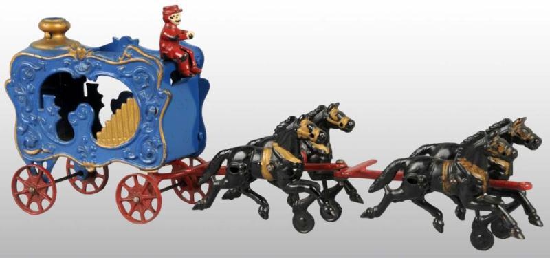 Appraisal: Cast Iron -Horse Royal Circus Calliope Wagon Description All original