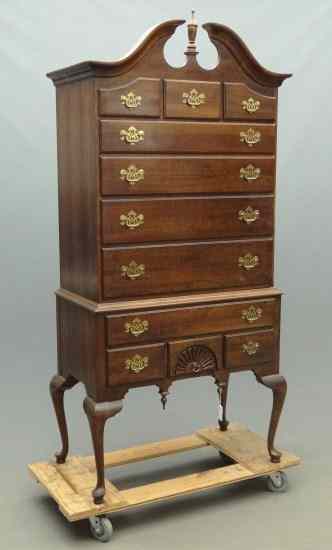 Appraisal: th c two part Chippendale style highboy '' W ''