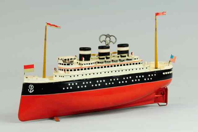 Appraisal: ARNOLD OCEAN LINER Germany c 's lithographed tin red and