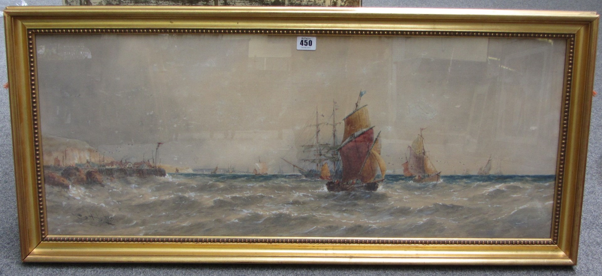 Appraisal: Thomas Bush Hardy - Shipping off the coast watercolour and