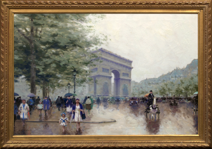 Appraisal: Andre Gisson French b Arc de Triomphe oil on canvas