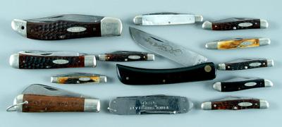 Appraisal: Case XX pocketknives mother-of-pearl bone and wood handles one fly