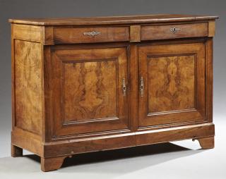 Appraisal: French Louis Philippe Carved Walnut Sideboard t French Louis Philippe