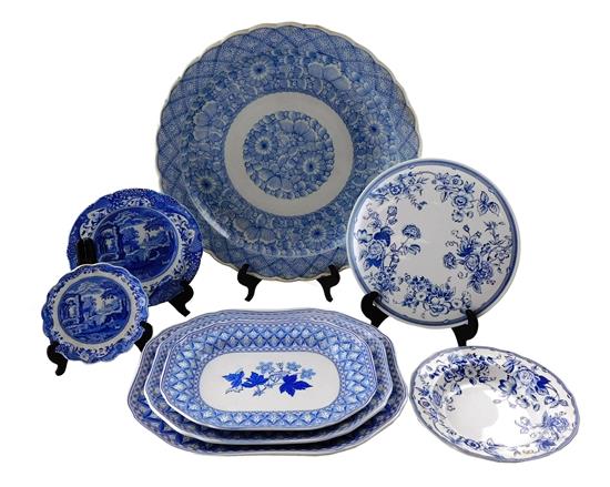 Appraisal: Spode English and other assorted blue and white porcelain eight