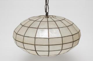 Appraisal: MCM Shell Hanging Round Pendant Light Fixture Mid-century modern chandelier