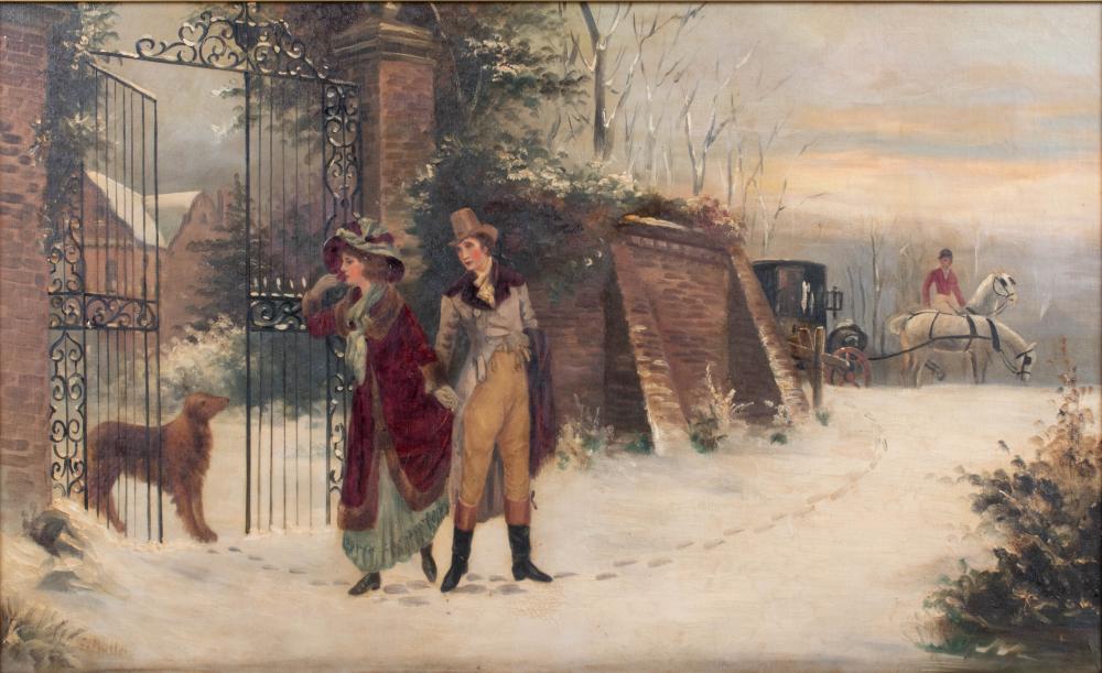 Appraisal: C MULLER TH TH CENTURY WALK IN THE SNOW Oil