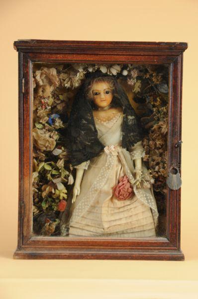 Appraisal: Wax Doll in Case England late th century a Victorian