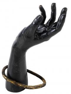 Appraisal: Sculpture Of Hand With Bracelet th century finely cast bronze