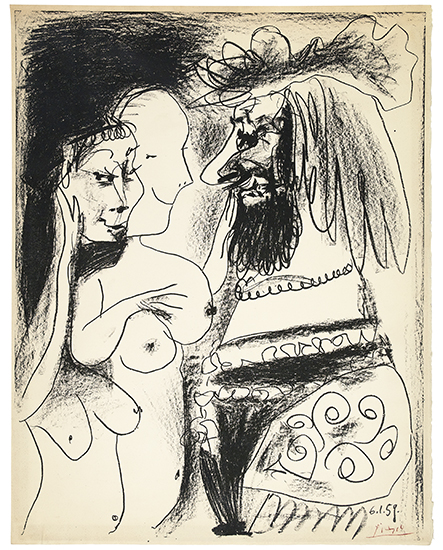 Appraisal: PABLO PICASSO Le Vieux Roi Lithograph x mm x inches