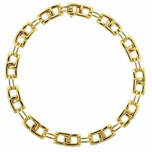 Appraisal: s Tiffany Co Classic Gold Link Necklace METAL k gold