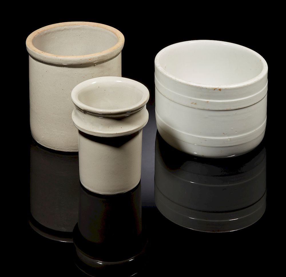 Appraisal: Assorted Crockery Three pieces of assorted crockery comprising a stoneware