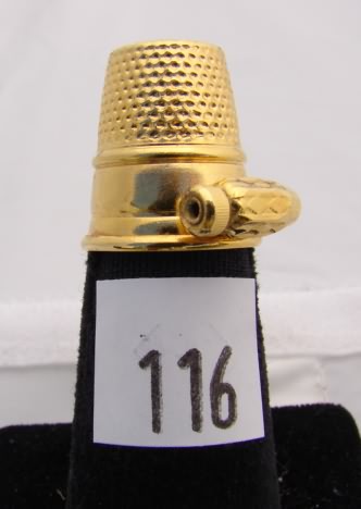 Appraisal: Silver tone Vernon needle pulling thimble