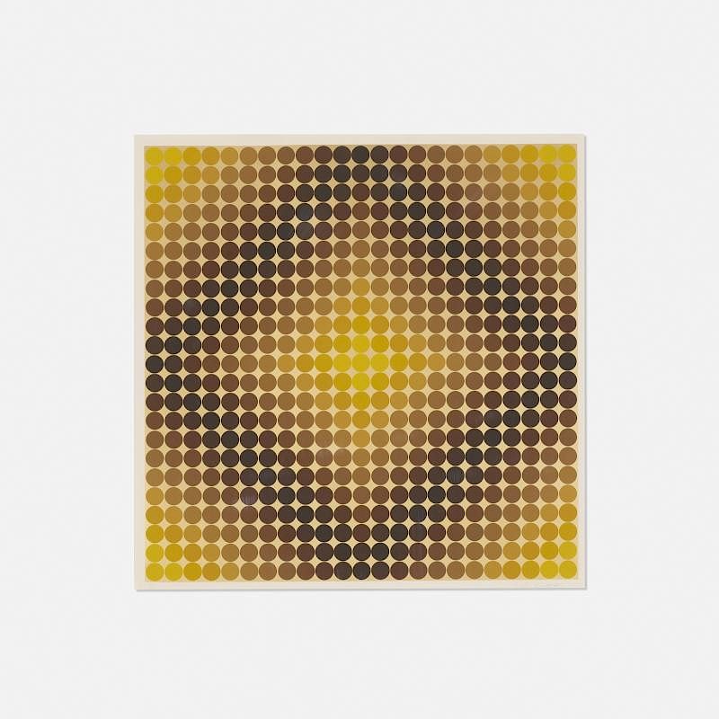 Appraisal: Victor Vasarely Untitled Victor Vasarely Untitled c serigraph on paper