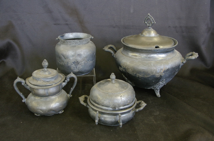 Appraisal: Interesting Four-Piece Collection of American Silverplate consisting of a Manhattan