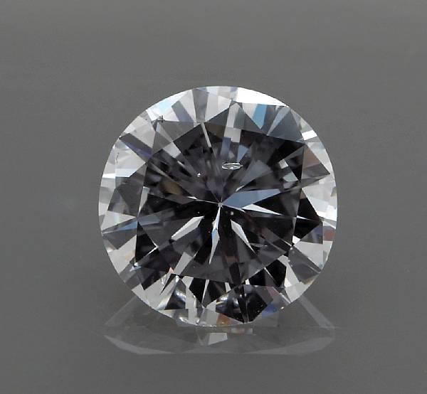 Appraisal: An unmounted diamond the round brilliant-cut diamond weighing carats