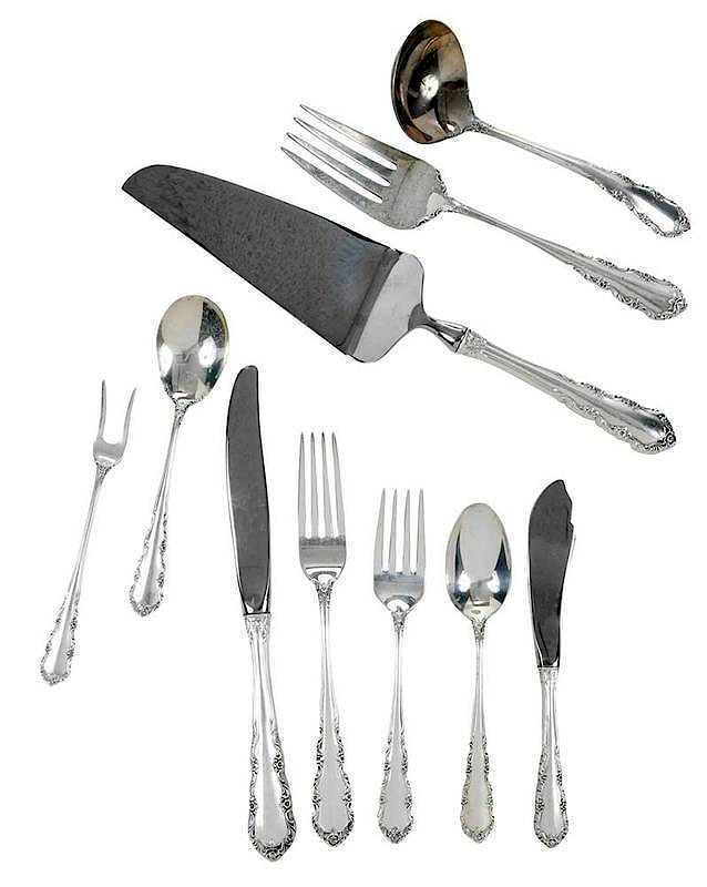 Appraisal: Wallace Shenandoah Sterling Flatware Pieces American th century including eight