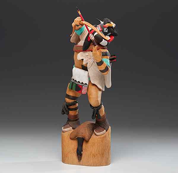 Appraisal: Lowell Talashoma Sr - Hopi Ho'ote Katsina depicts duck hunting