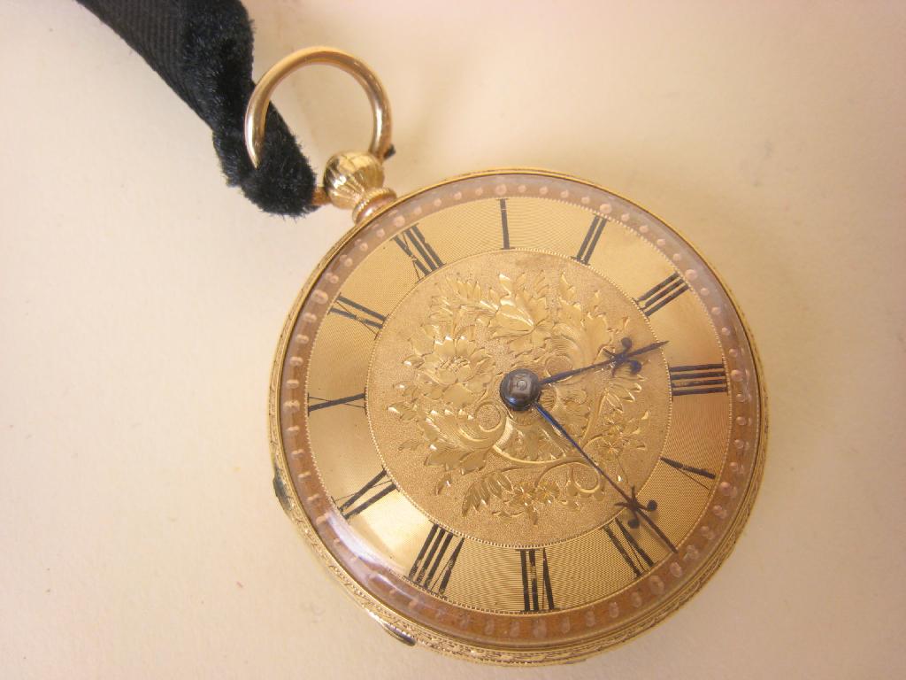 Appraisal: A Victorian ct gold cased key-wind Fob Watch by E