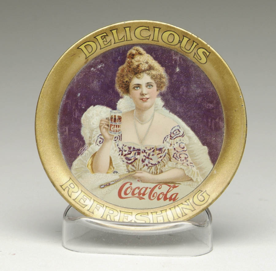 Appraisal: COCA-COLA TIP TRAY Image of Victorian girl against a purple