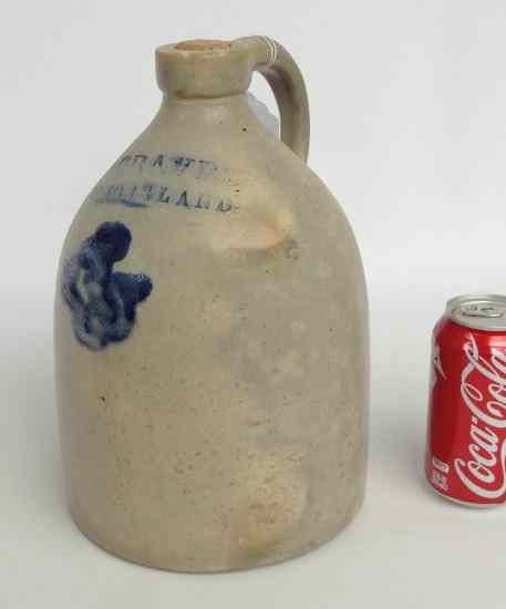 Appraisal: th c decorated one gallon jug ''D W Graves Westmoreland