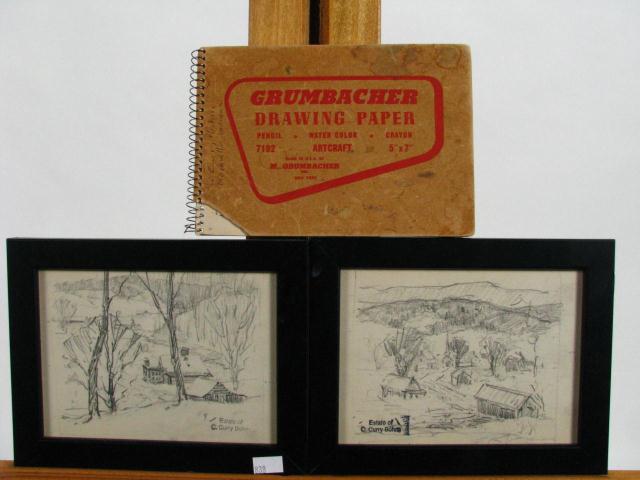 Appraisal: An artist's sketch book x inches containing approximately pencil sketches