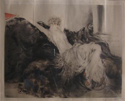 Appraisal: LOUIS ICART french - LAZINESS pencil signed and inscribed '