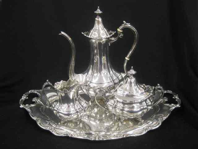 Appraisal: Reed Barton ''Hampton Court'' SterlingSilver Demitasse Service with Tray footed