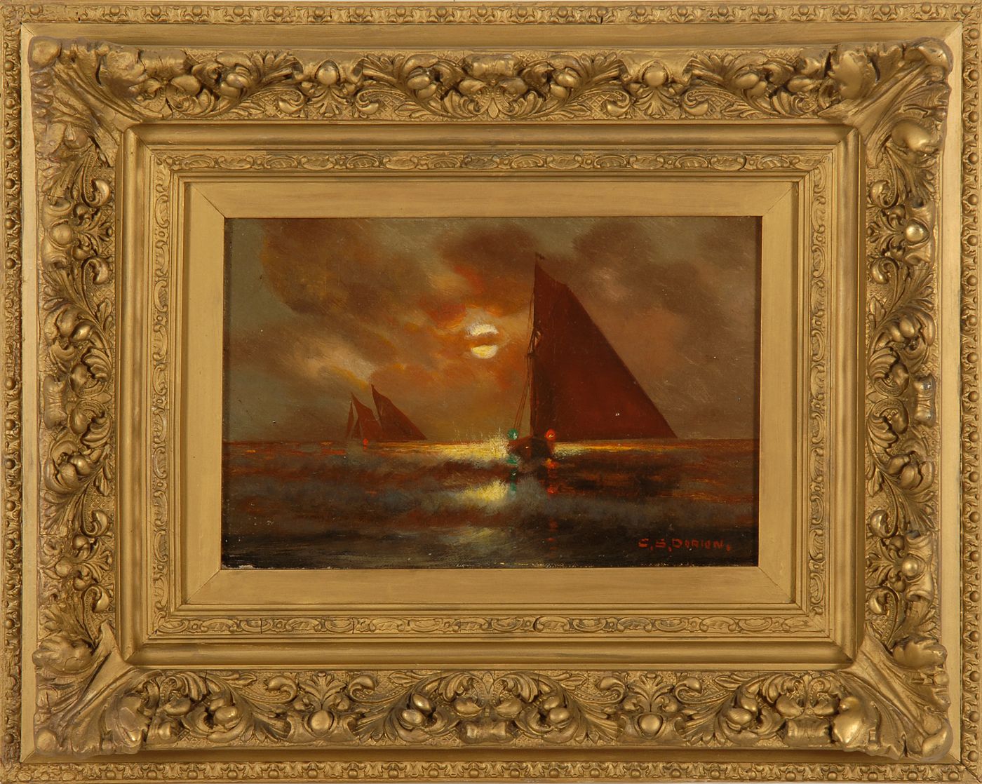 Appraisal: CHARLES S DORIONAmerican Late th Early th CenturySailing at dusk