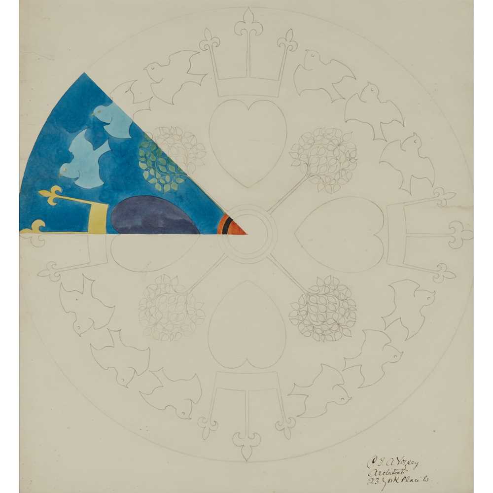 Appraisal: C F A VOYSEY - DESIGN FOR A ROUNDEL WITH