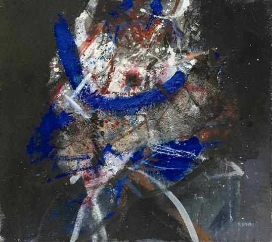 Appraisal: Robert Grieve - Untitled mixed media on board signed 'R