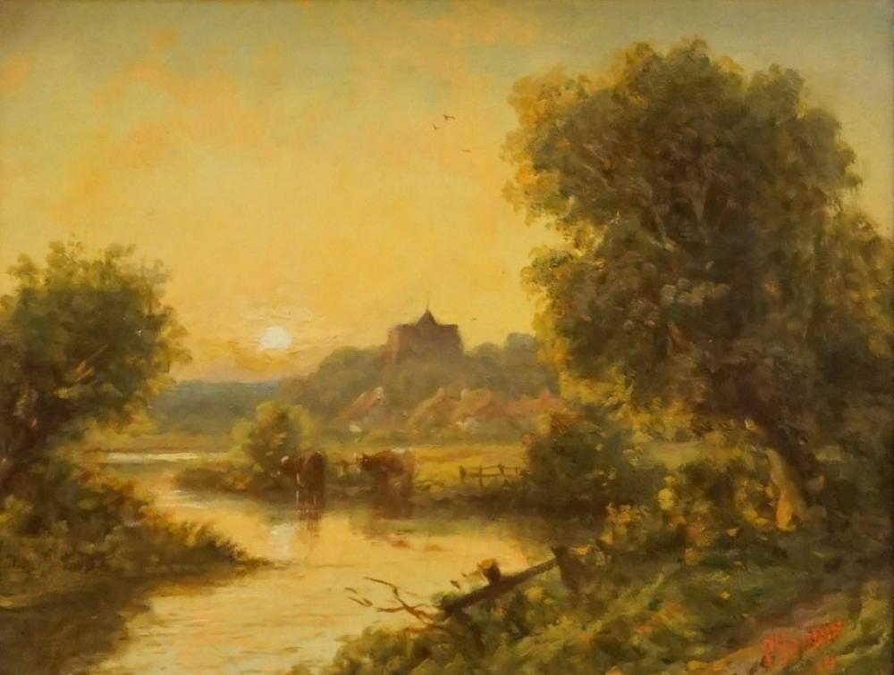 Appraisal: Robert Robin Fenson British th- th Century River Landscape Oil